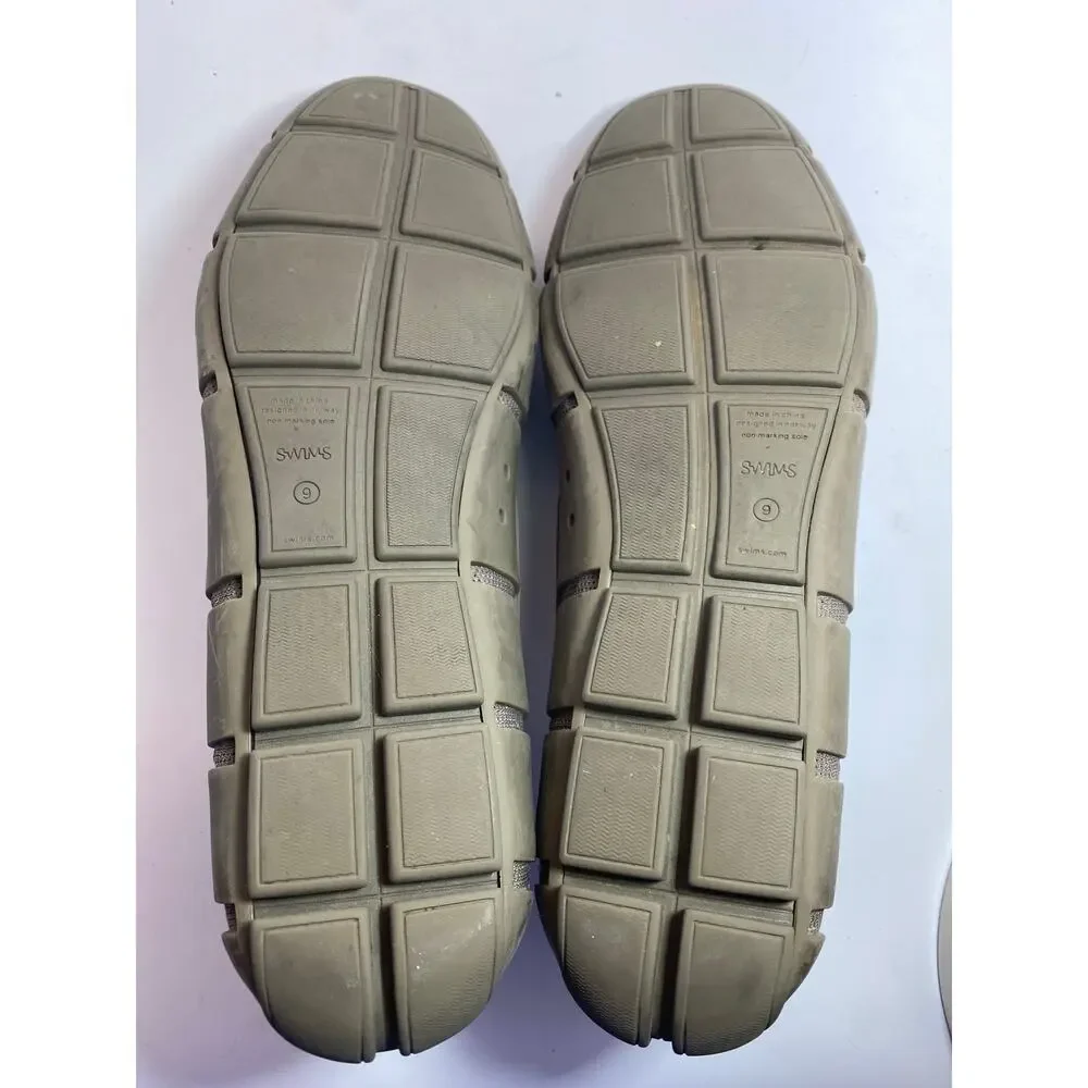 SWIMS Men’s Mesh Penny Loafers Size 9 Khaki Taupe Water Resistant Boat Shoes